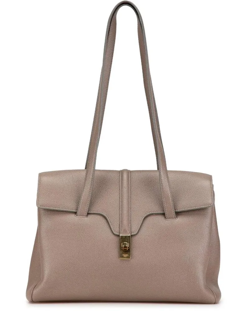 Celine Hobo Bags 2020 Medium Grained Calfskin Soft 16 Shoulder Bag braun Braun