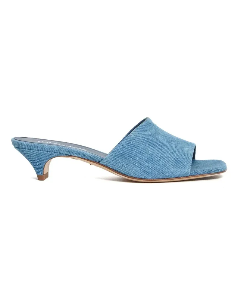 HALMANERA Hohe Schuhe Jeans Slides, 40Mm Heel blau Blau