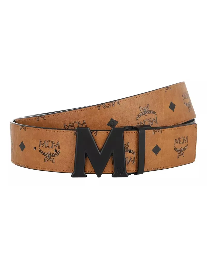MCM Gürtel Claus Vi Belt Pvd Matt Bk 4 Size cognacbraun Cognacbraun