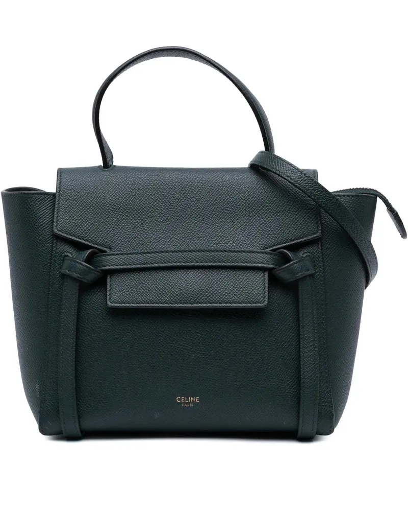 Celine Hobo Bags Nano Grained Calfskin Belt Bag grün Grün