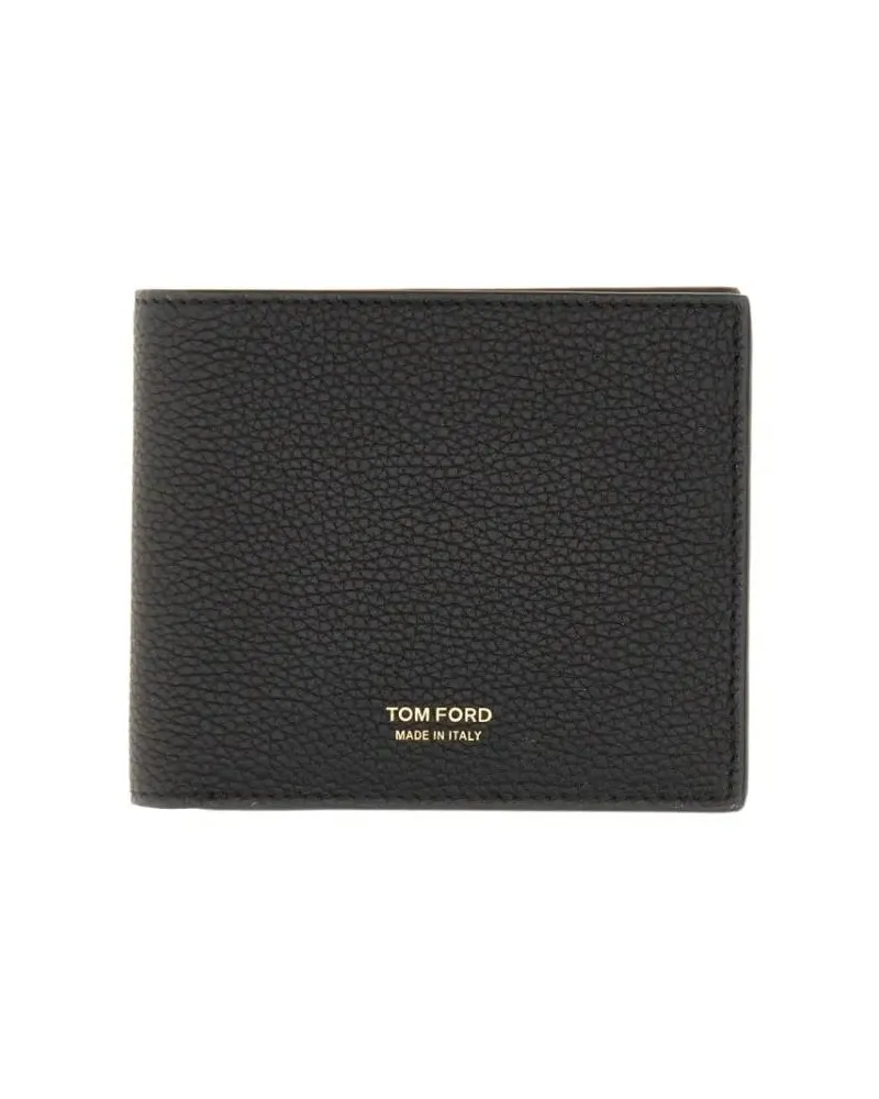 Tom Ford Portemonnaies T Line Classic Bifold Wallet schwarz Schwarz