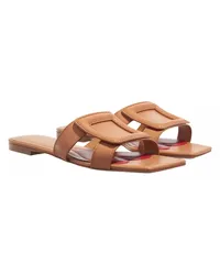 Roger Vivier Slipper & Pantoletten Stitching Buckle Mules In Leather Braun