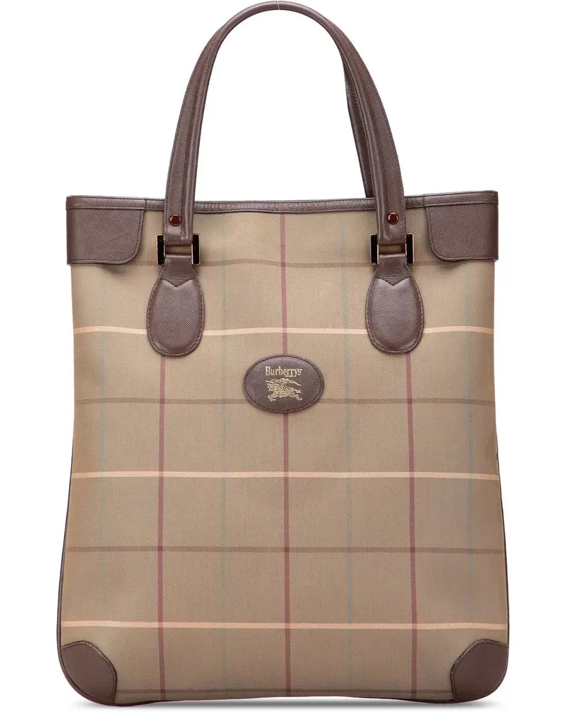 Burberry Shopper Vintage Check Canvas Tote braun Braun