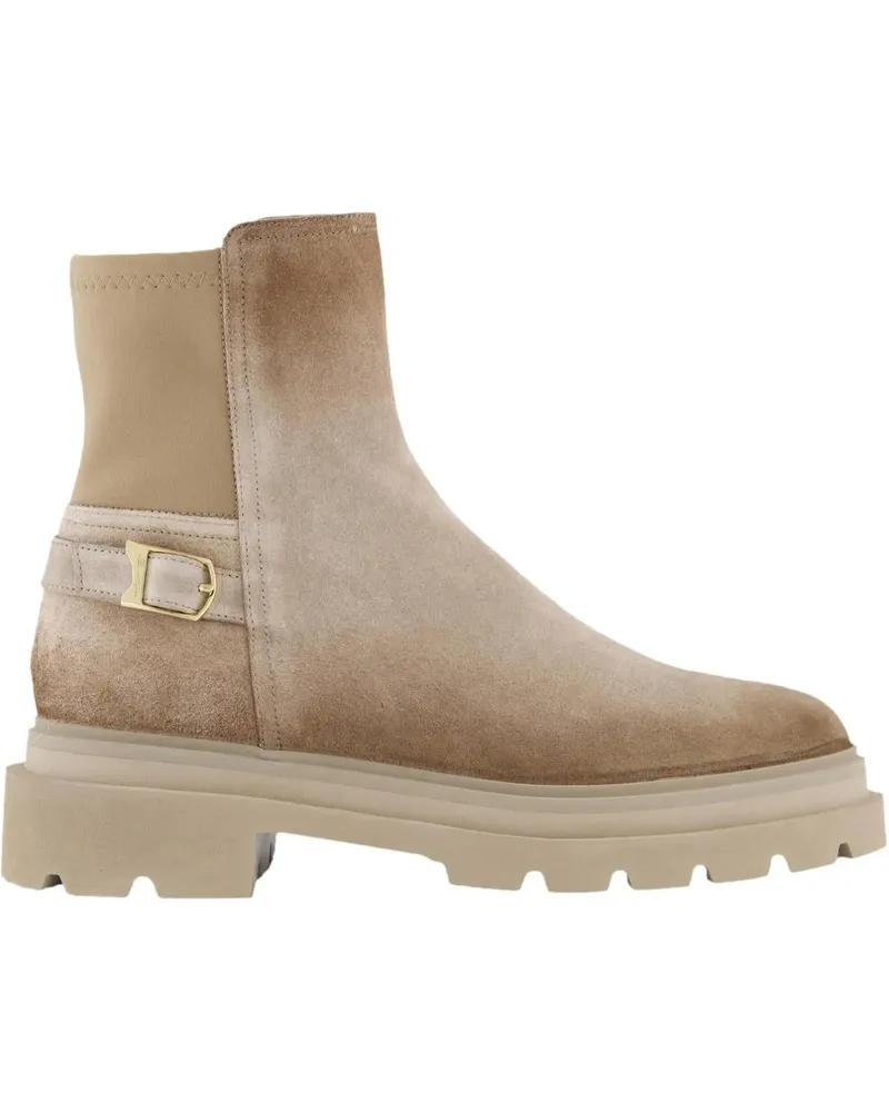 Santoni Stiefel Dames Buckled Chelsea Booty Beige beige Beige