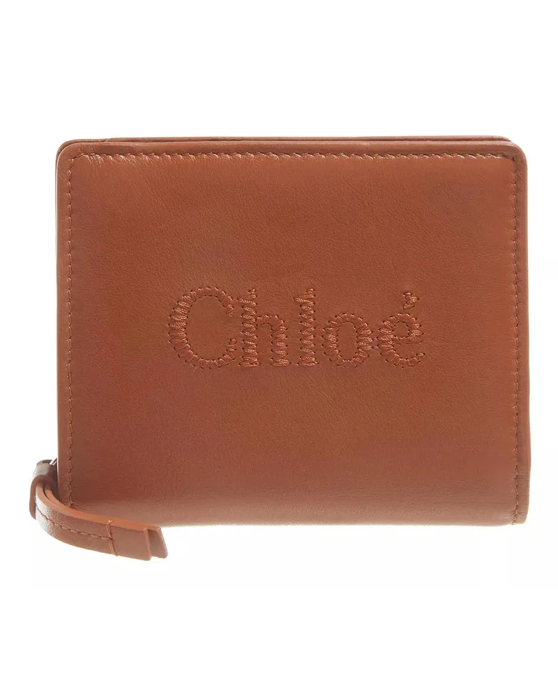 Chloé Portemonnaie Small Foldet Wallet Leather Cognacbraun