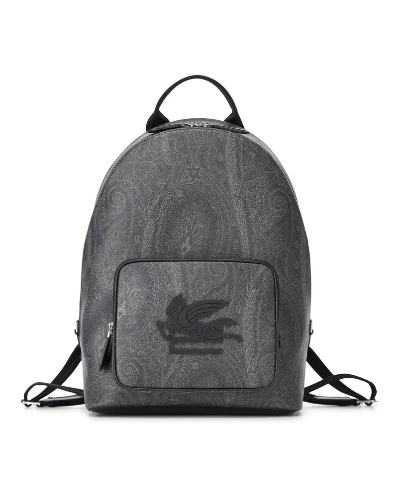 Etro Rucksäcke Rucksack mit Paisley-Muster schwarz Schwarz