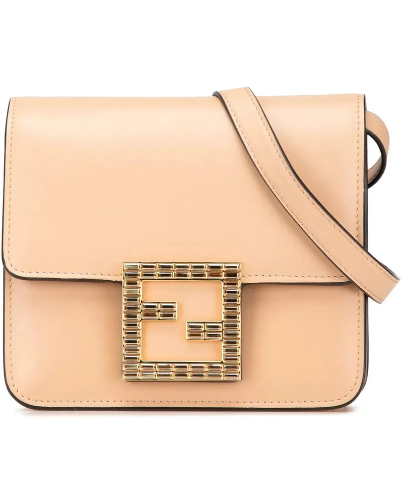 Fendi Hobo Bags 2010-2024 Leather Crystal Fab Crossbody braun Braun