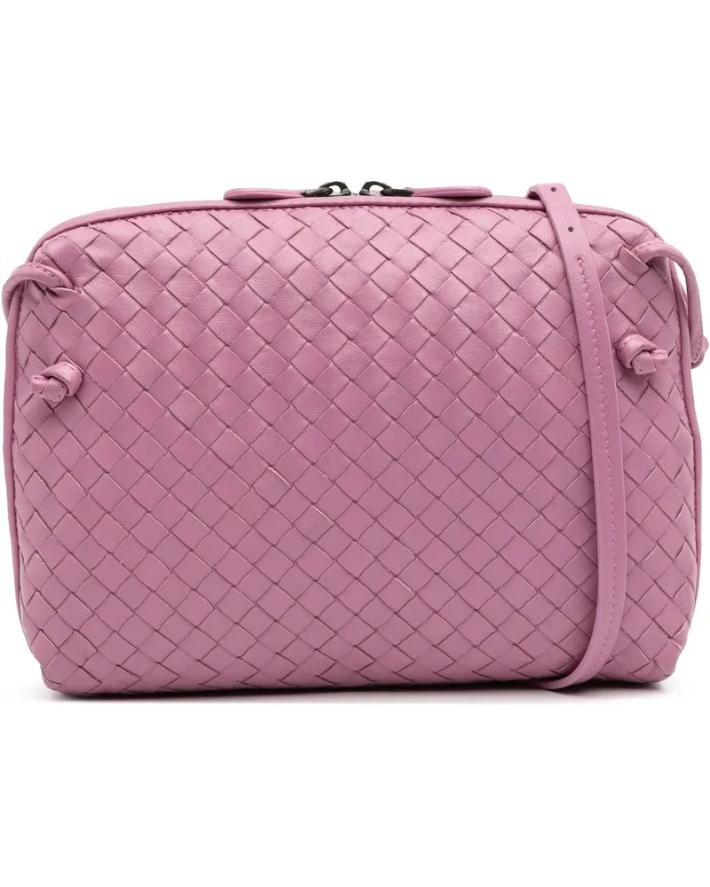 Bottega Veneta Hobo Bags Nappa Intrecciato Nodini Crossbody rosa Gold