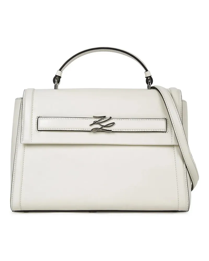 Karl Lagerfeld Crossbody Bags K/Autograph Mittlere Handtasche mit oberem Tragegr weiß Weiß