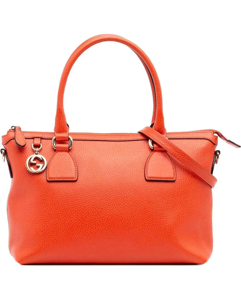 Gucci Hobo Bags Dollar Calfskin GG Charm Satchel orange Orange