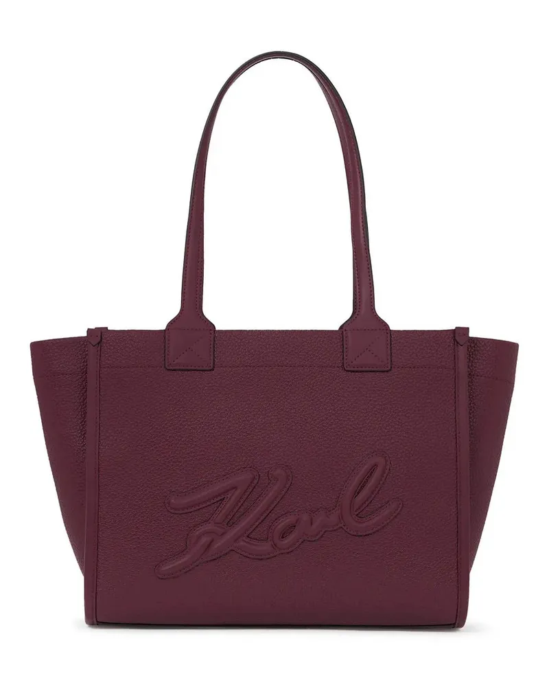 Karl Lagerfeld Shopper K/Skuare mittelgroße genarbte Tote Bag rot Rot
