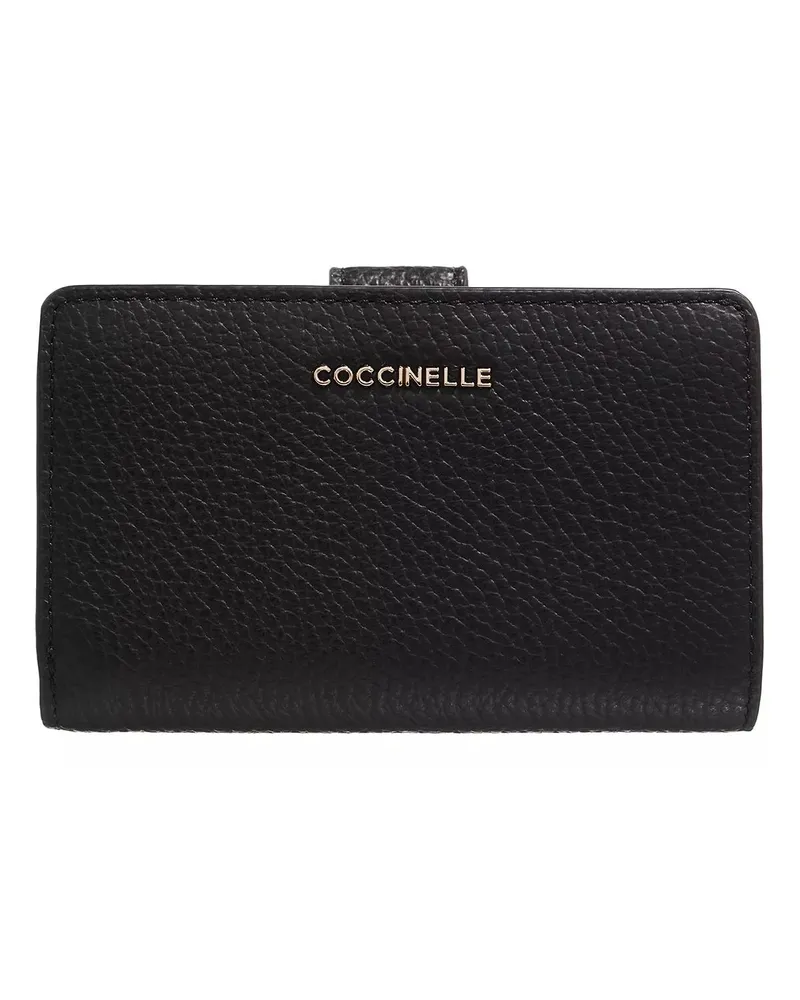 Coccinelle Portemonnaie Metallic Soft schwarz Schwarz