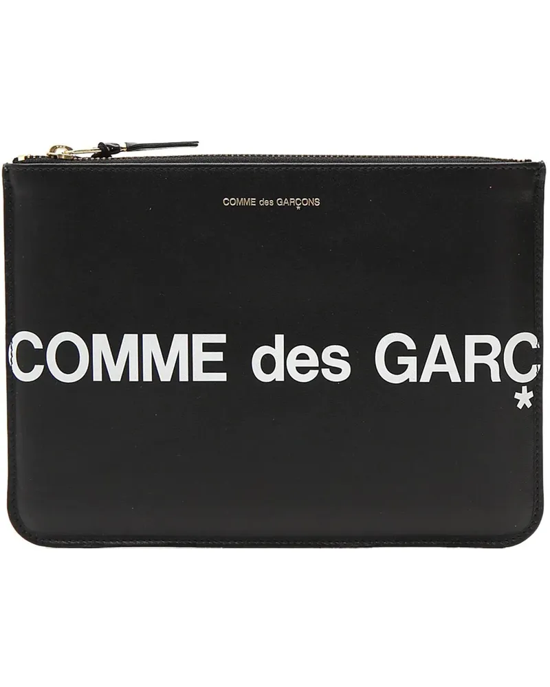 Comme des Garçons Crossbody Bags pochette con maxi logo schwarz Schwarz