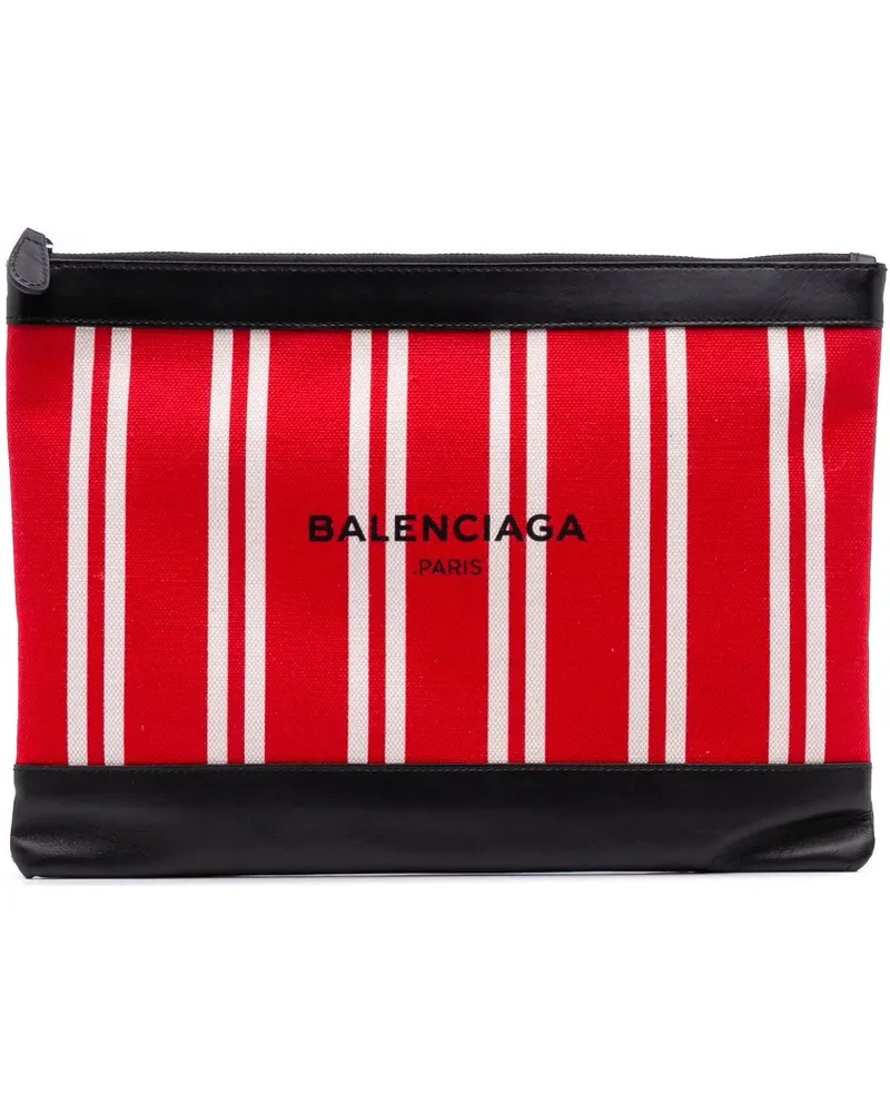 Balenciaga Clutches M Canvas Navy Clip Clutch rot Rot