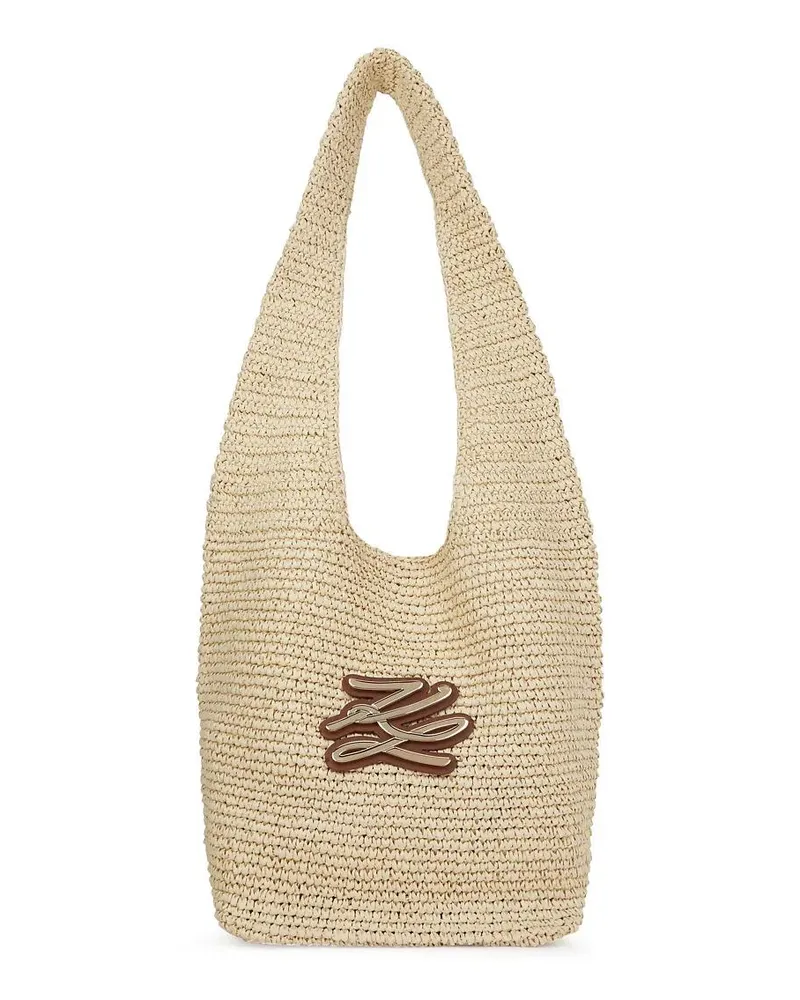 Karl Lagerfeld Shopper K/Autograph Gehäkelte Hobo-Tasche beige Beige