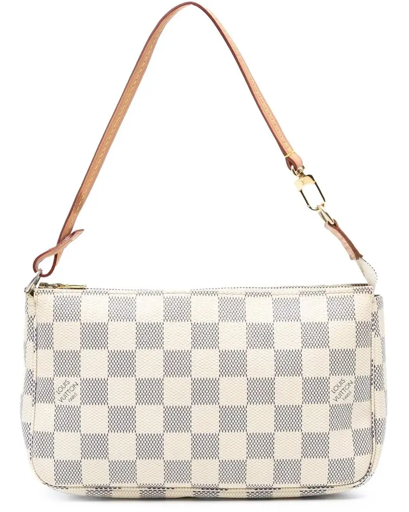 Louis Vuitton Hobo Bags Damier Azur Pochette Accessoires weiß Weiß