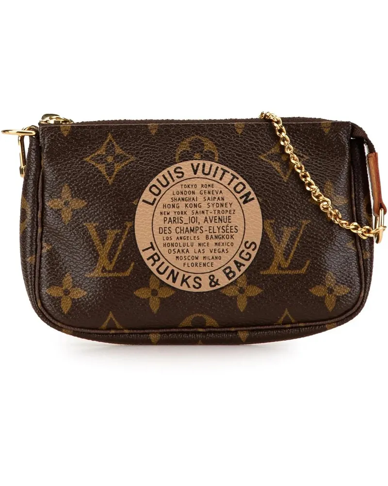 Louis Vuitton Crossbody Bags Monogram Trunks and Bags Mini Pochette Accessoires braun Braun