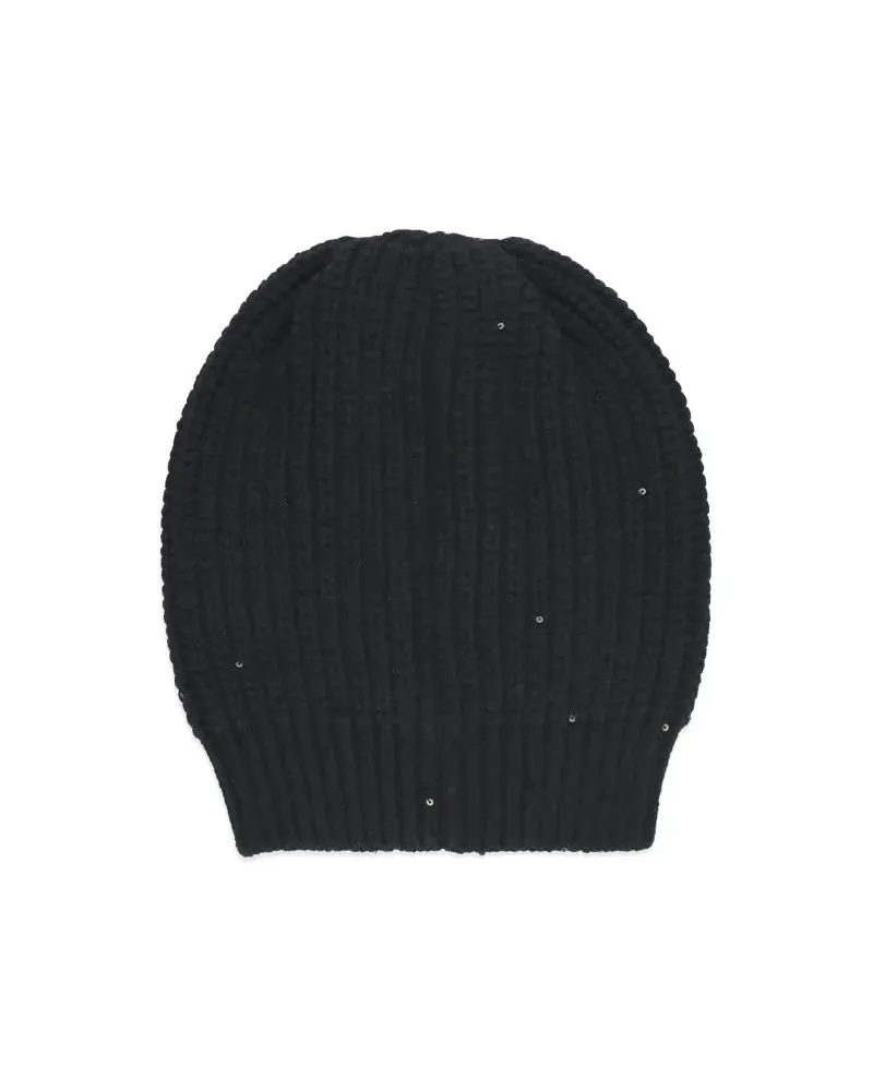 Brunello Cucinelli Caps & Mützen Cashmere And Silk Beanie schwarz Schwarz