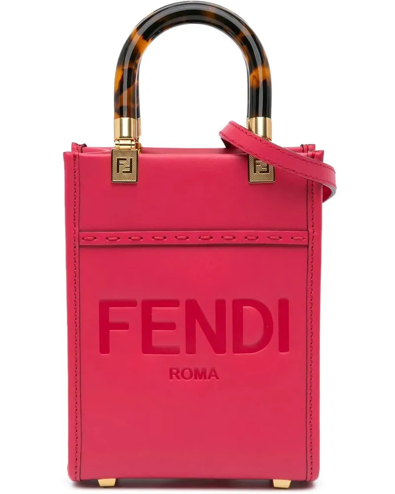 Fendi Hobo Bags 2010-2024 Mini Sunshine Shopper Tote rosa Gold