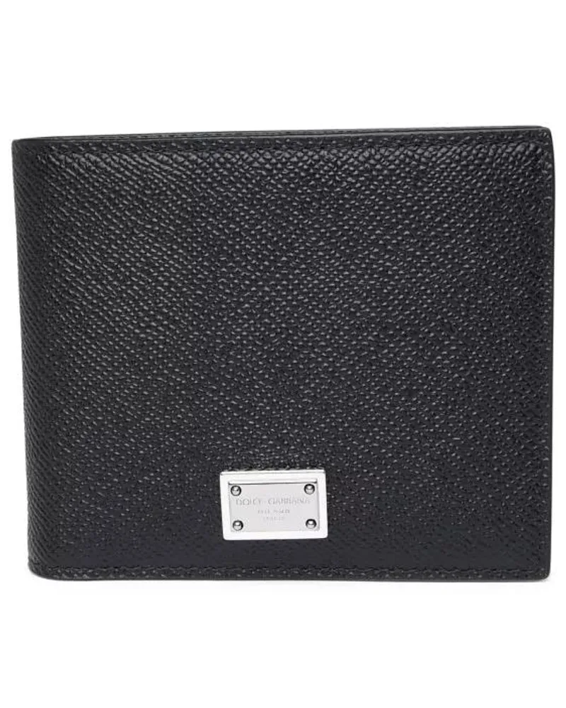 Dolce & Gabbana Portemonnaies Dauphine Wallet In Black Leather Schwarz