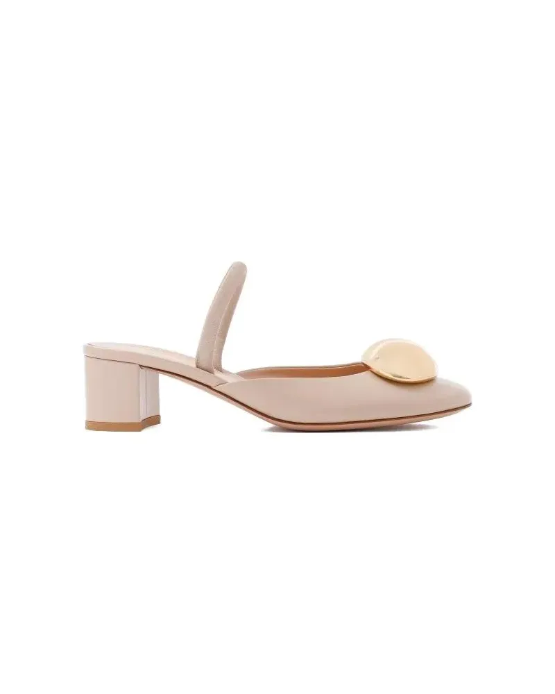 Gianvito Rossi Hohe Schuhe Mousse Beige Nappa Leather Slingback Pump beige Beige