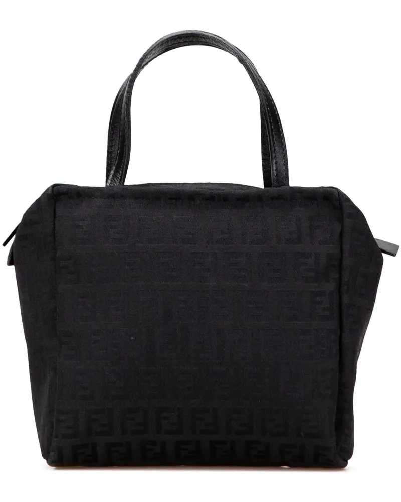 Fendi Crossbody Bags Mini Zucchino Canvas Handbag schwarz Schwarz