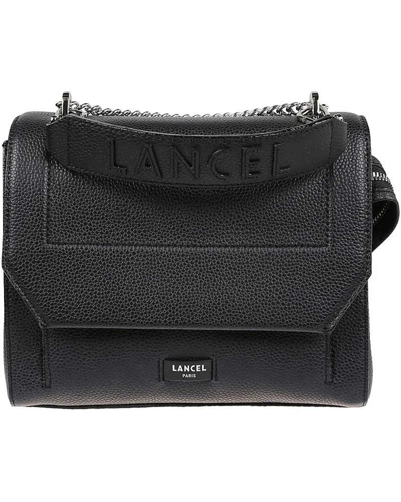 Lancel Crossbody Bags Ninon Medium Flap Bag Black schwarz Schwarz