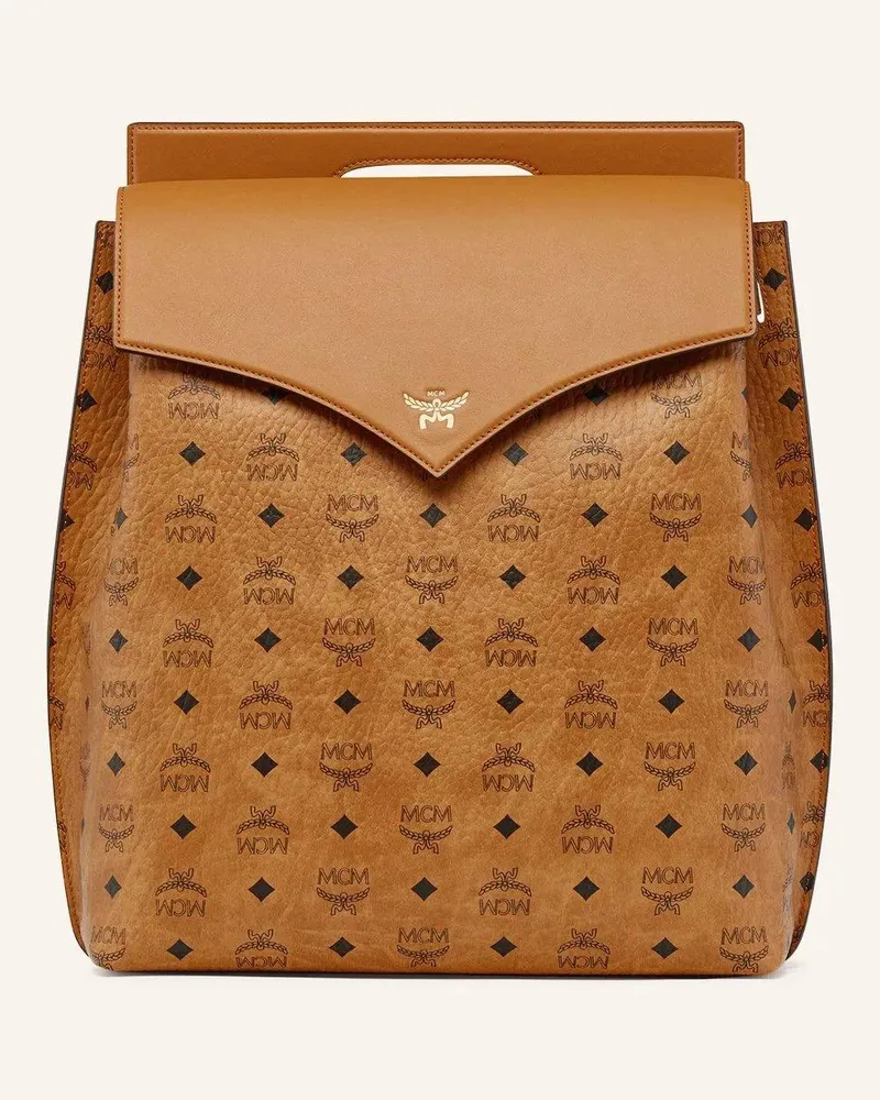 MCM Rucksäcke Diamond Rucksack in Visetos Leder-Mix braun Braun