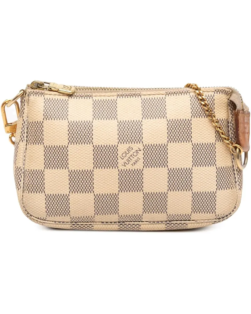 Louis Vuitton Crossbody Bags Damier Azur Mini Pochette Accessoires weiß Weiß