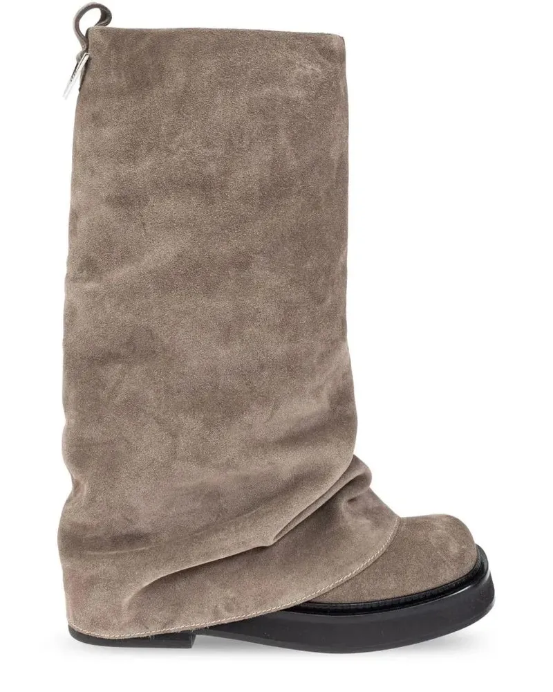ATTICO Stiefel Slouchy Suede Boots With Sole braun Braun