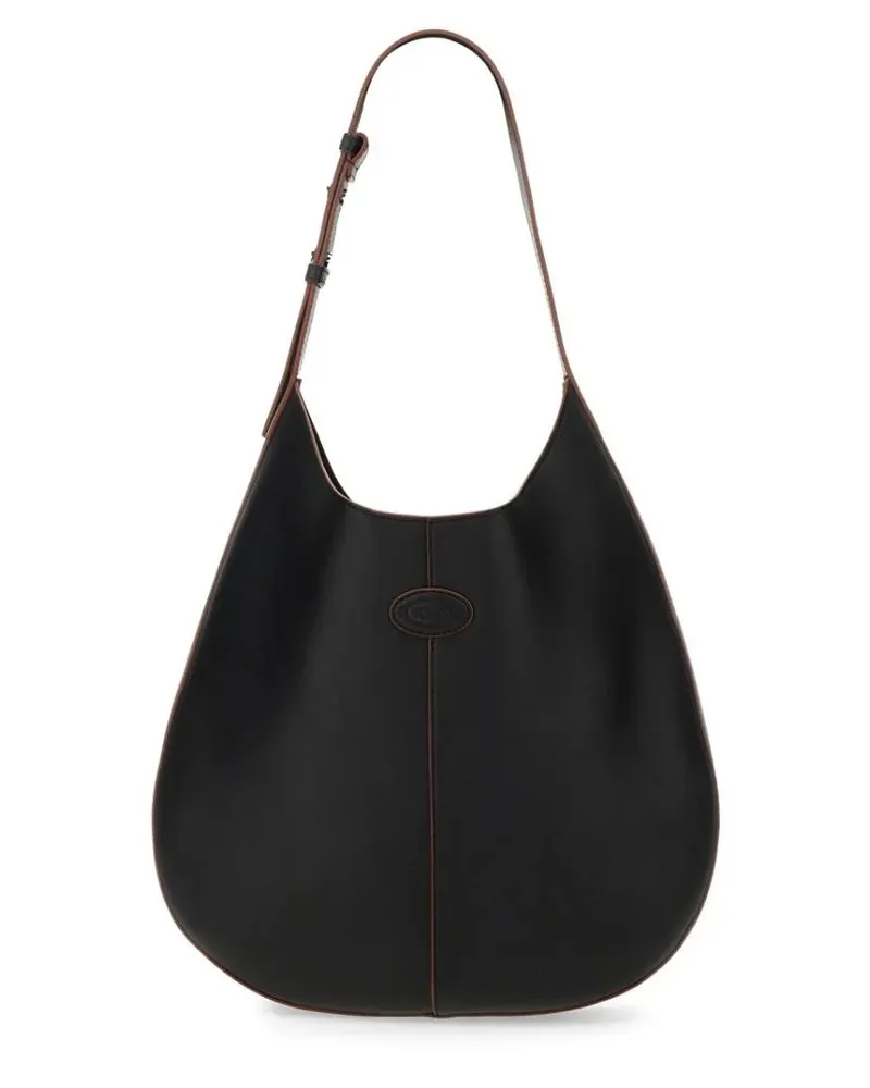 TOD'S Hobo Bags Soft Calfskin Hobo Bag schwarz Schwarz