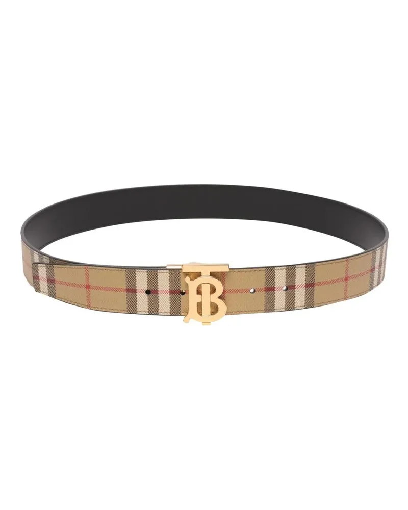 Burberry Gürtel Mb Tb 35Mm Plaque Rvs Dfc schwarz Schwarz