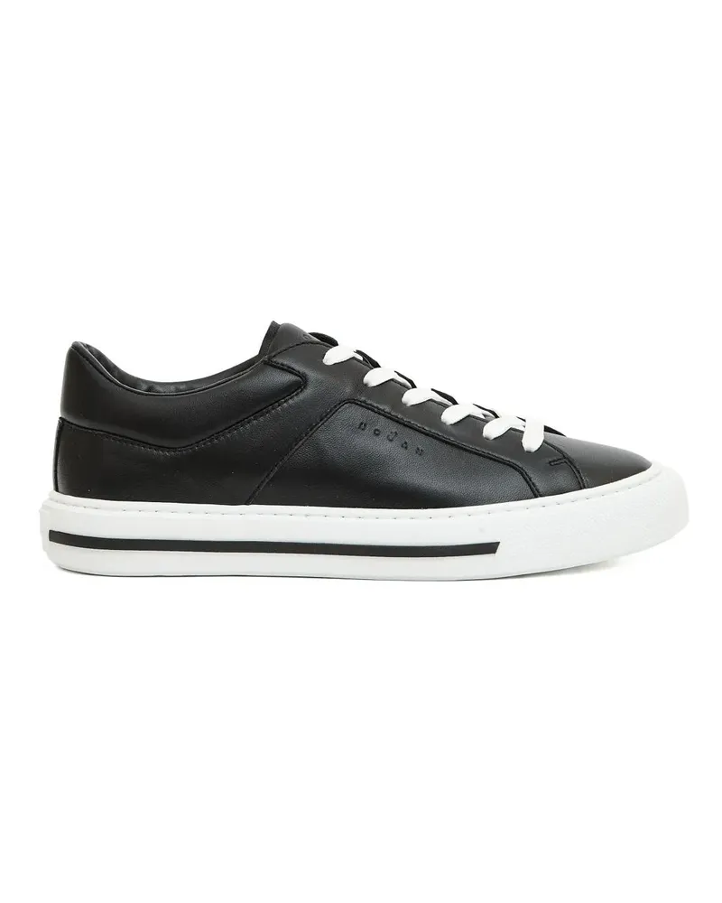 Hogan Low-Top Sneaker H691 Black Leather Sneakers weiß Weiß