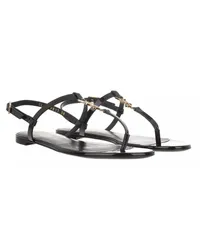 Saint Laurent Sandalen & Sandaletten Cassandra Flat Sandals Leather Schwarz