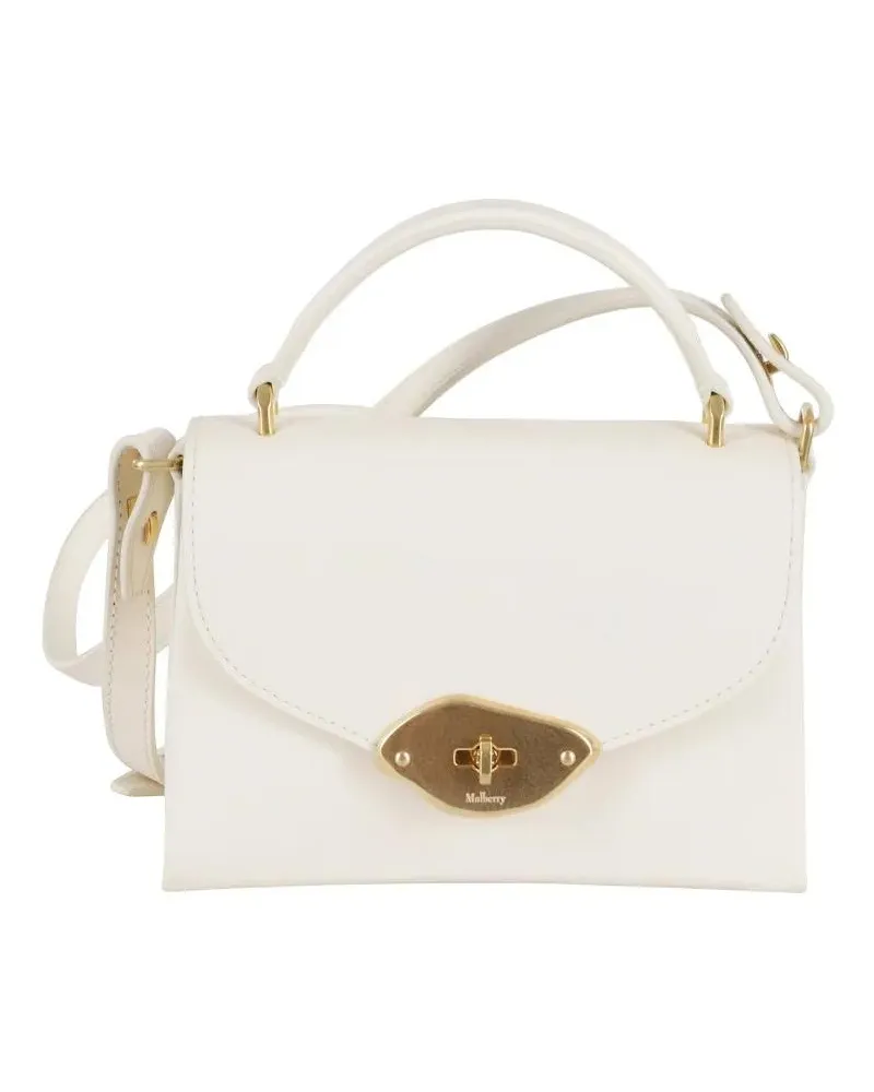 Mulberry Hobo Bags Small Lana Top Handle High Gloss Leather beige Beige