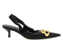 Hohe Schuhe 'Monaco' Slingback schwarz
