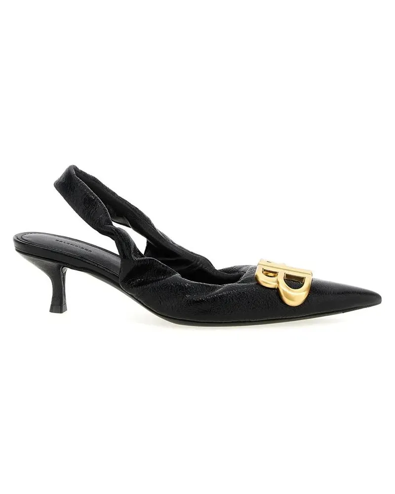 Balenciaga Hohe Schuhe 'Monaco' Slingback schwarz Schwarz
