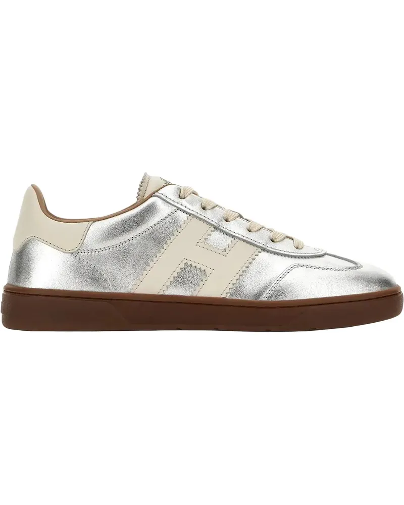 Hogan Low-Top Sneaker Flat Shoes Argento Yogurt silberfarben Silber