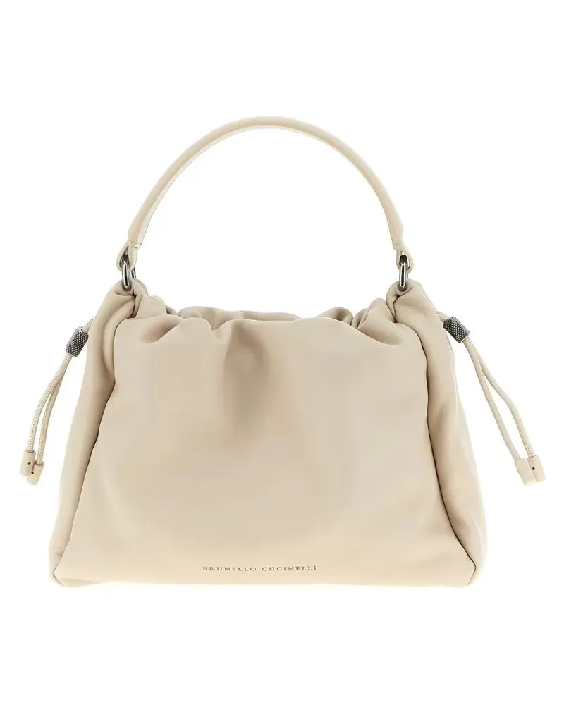 Brunello Cucinelli Beuteltaschen Bucket Mellow' Small Handbag beige Beige