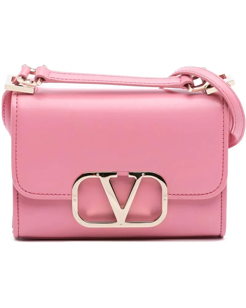 Valentino Garavani Hobo Bags Small Leather VLogo Type Crossbody rosa Gold