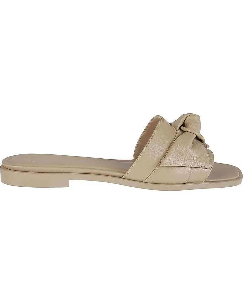Alexandre Birman Slipper & Pantoletten Maxi Clarita Square Flat Sandals Brown braun Braun