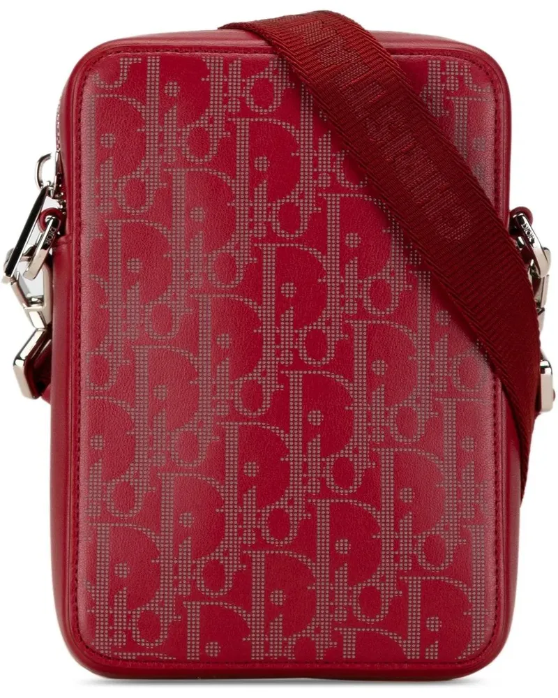 Dior Hobo Bags Oblique Galaxy World Tour Messenger Bag rot Rot