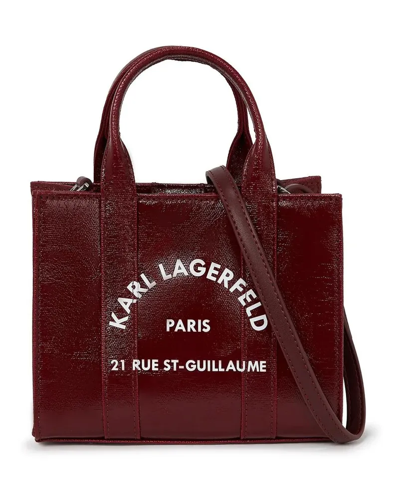 Karl Lagerfeld Shopper Rue St-Guillaume beschichtete Mini-Tote-Bag rot Rot