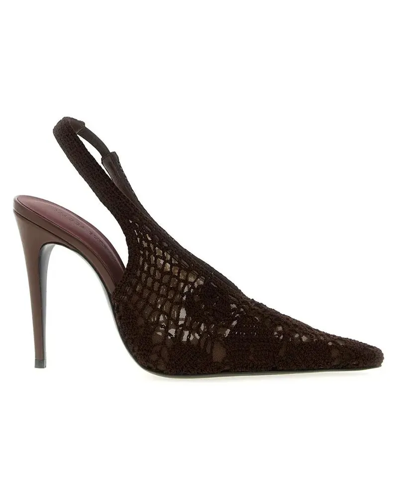 Magda Butrym Hohe Schuhe Crochet Slingback braun Braun
