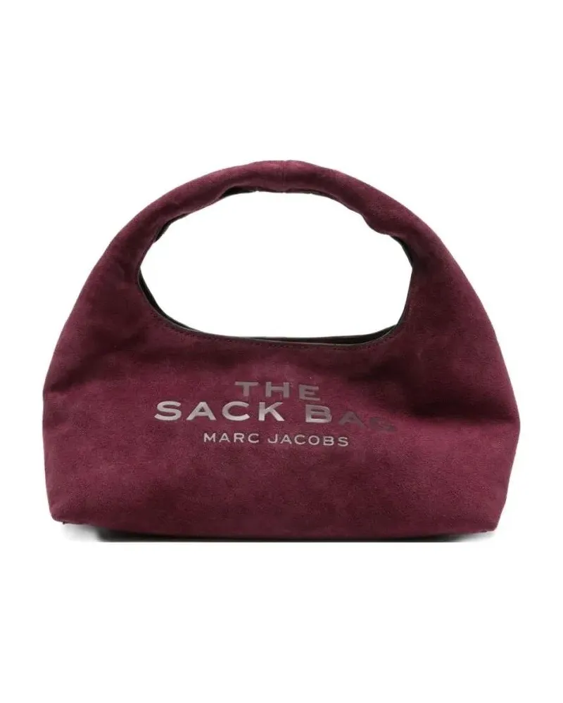 Marc Jacobs Hobo Bags Suede Shoulder Bag With Embossed Logo schwarz Schwarz