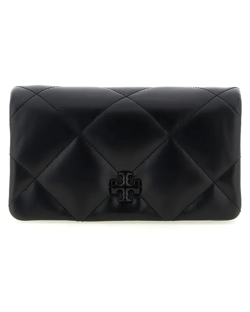 Tory Burch Portemonnaie 'Kira Diamond Quilt' Wallet On Chain schwarz Schwarz