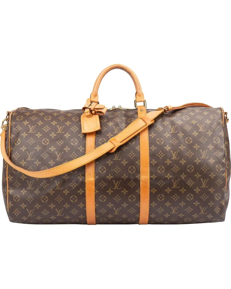 Louis Vuitton Crossbody Bags  Canvas Monogram Keepall 60 Bandoulie braun Braun
