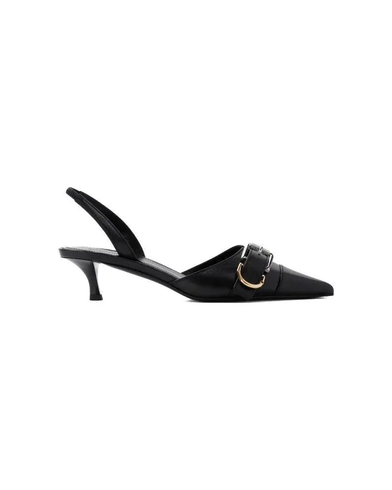 Givenchy Sandalen Voyou 45Mm Slingback Black Bull Leather Sandals schwarz Schwarz