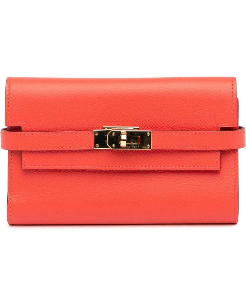 Hermès Portemonnaie 2017 Medium Epsom Kelly Depliant Wallet rot Rot