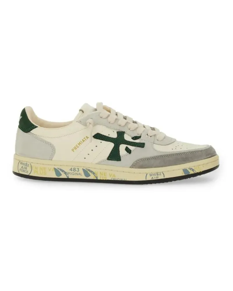 Premiata Low-Top Sneaker Low-Top Sneakers With Perforated Detailing And Dis beige Beige